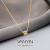 Jewelry, necklace, fashionable pendant, accessory, silver 925 sample, simple and elegant design, light luxury style, wholesale