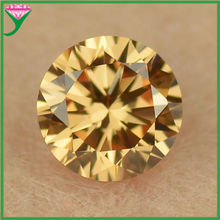 供应香槟色仿摩根圆形人工皓石 梧州锆石 镶嵌钻界面合成宝石裸石
