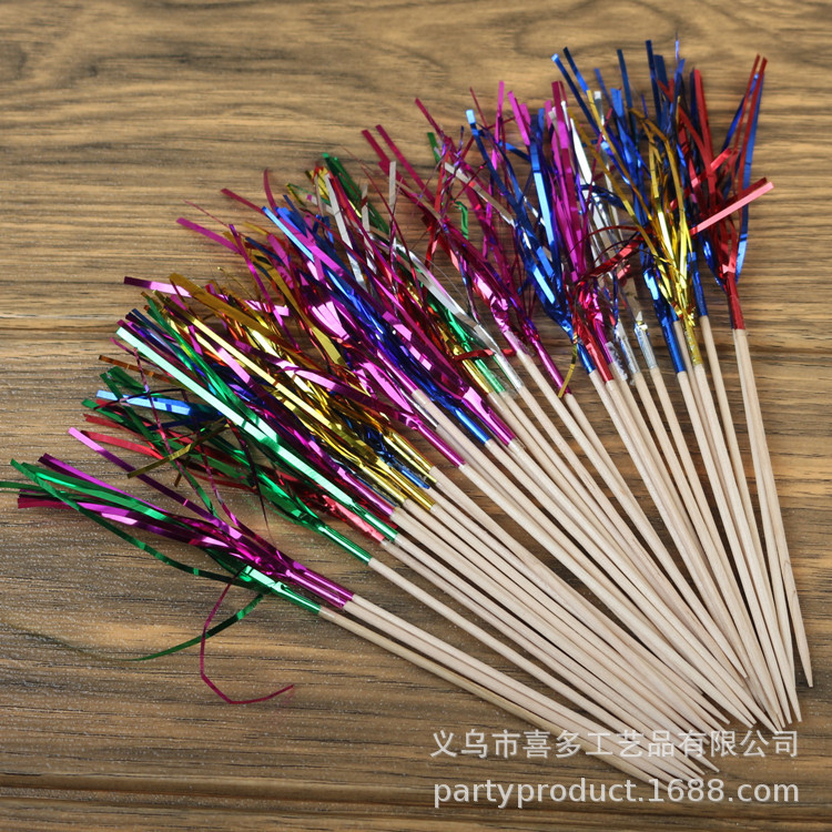 Desechable colorido creativo palo de cigarrillo palo de fruta tenedor pastel palo plato de fruta decoración palo Hotel KTV bar palo de vino