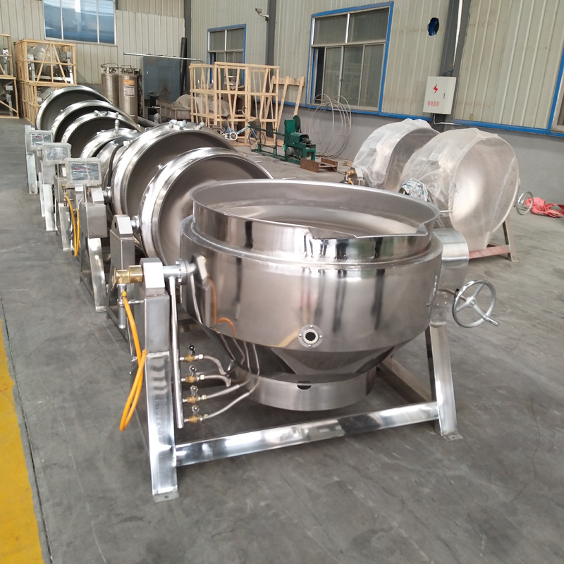 供应牛羊杂蒸煮锅 八宝粥熬制锅 自动倾斜带搅拌 王