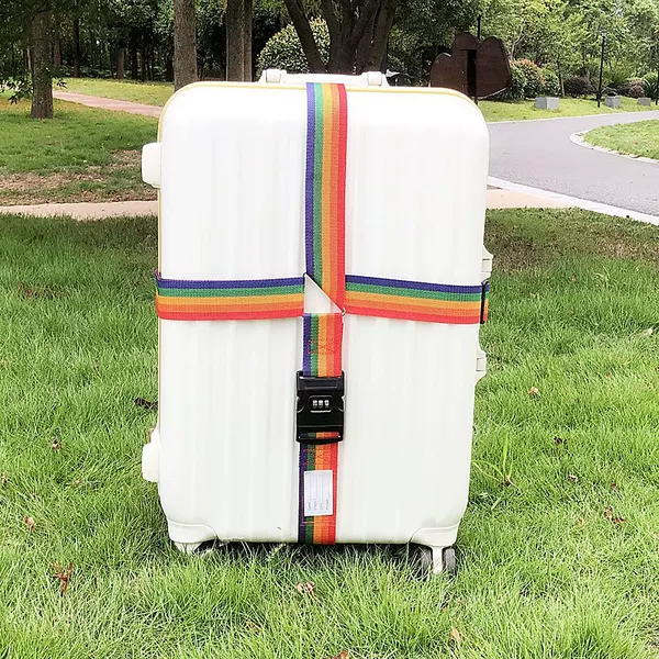 Travel luggage cross packing belt code lock luggage belt luggage bag strap fixing belt