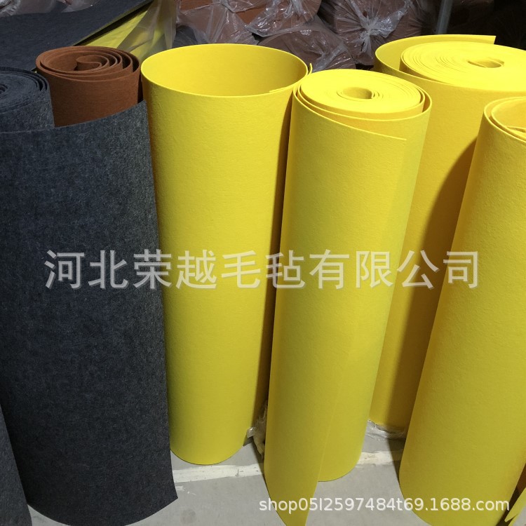 1-5mm黄色背景无纺布 墙面装饰针刺无纺布工艺品家居印花
