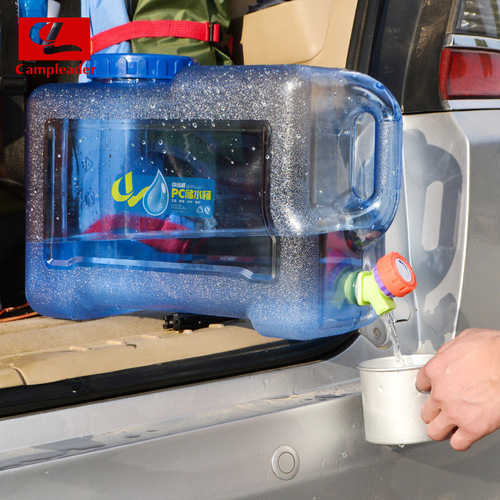 Outdoor equipment Sifang PC car bucket thickened with faucet portable water bucket for self-driving tours 12L