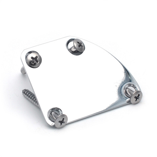 Guitar Reinforcement Plate Electric Guitar Reinforcement Plate Electric Bass Neck Connection Plate Guitar Guard Triangular Chrome Black