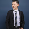 Tie with zipper, work suit, 7cm