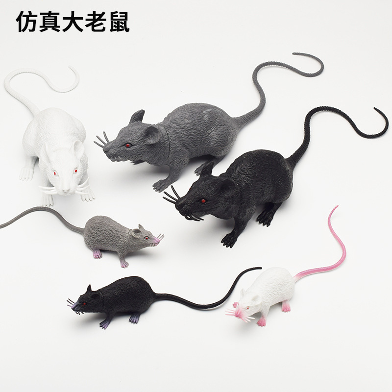 Simulated Mouse Model Plastic White Gray Black Mouse Photography Props Teaching Aids Tricky April  Halloween Stall Toys Wholesale