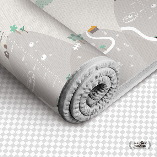 Huaying baby double-sided non-slip crawling play mat for infants and toddlers living room odorless waterproof and dirt-resistant children's crawling floor mat