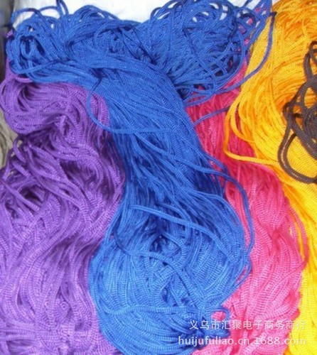 Manufacturer pp rope black and white drawstring polypropylene rope four-needle rope hollow drawstring portable rope nylon rope