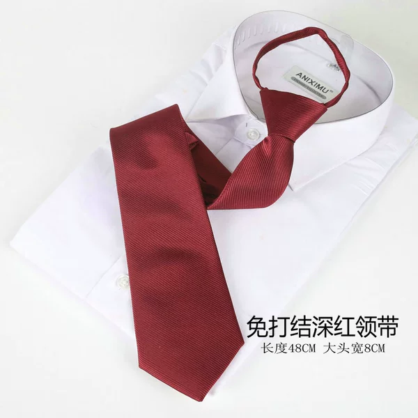 Deep red tie