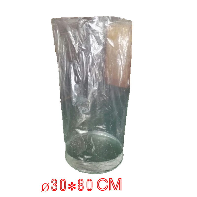 PE圆底包装袋 圆底胶袋 圆底袋直径30*70厘米20L内衬袋黏马扎绳子
