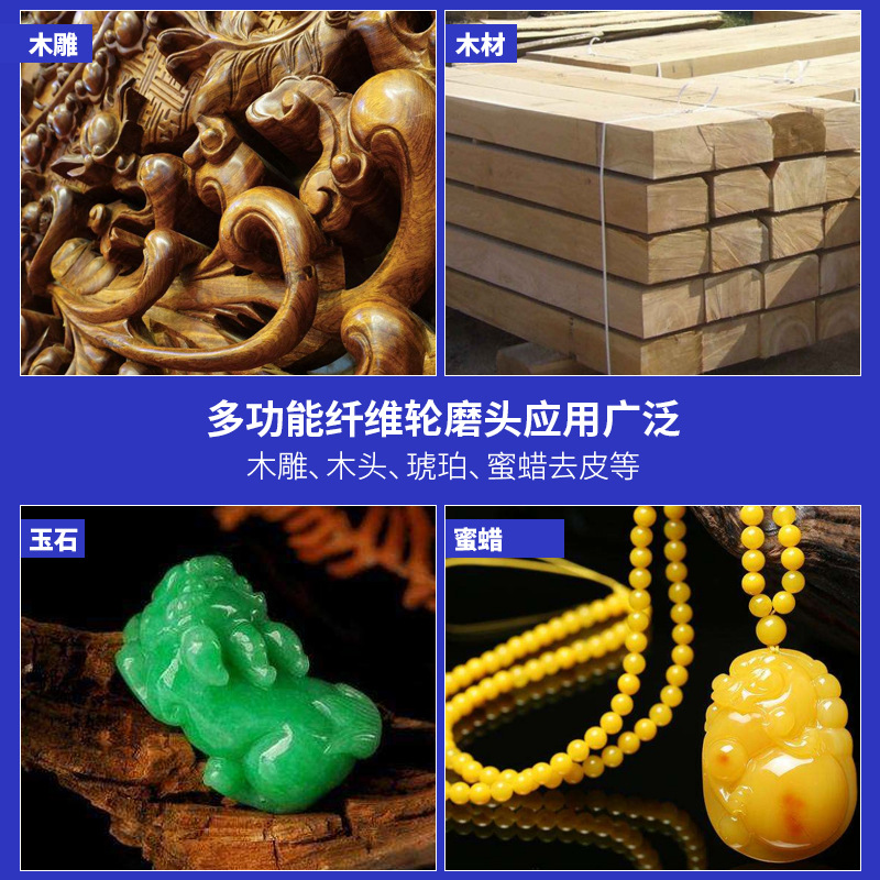 Suministro 3 ~ 6MM de nylon cabeza de pulido de la rueda de pulido rueda de fibra no tejida eléctrica cabeza de molienda de fibra cilíndrica cabeza de molienda