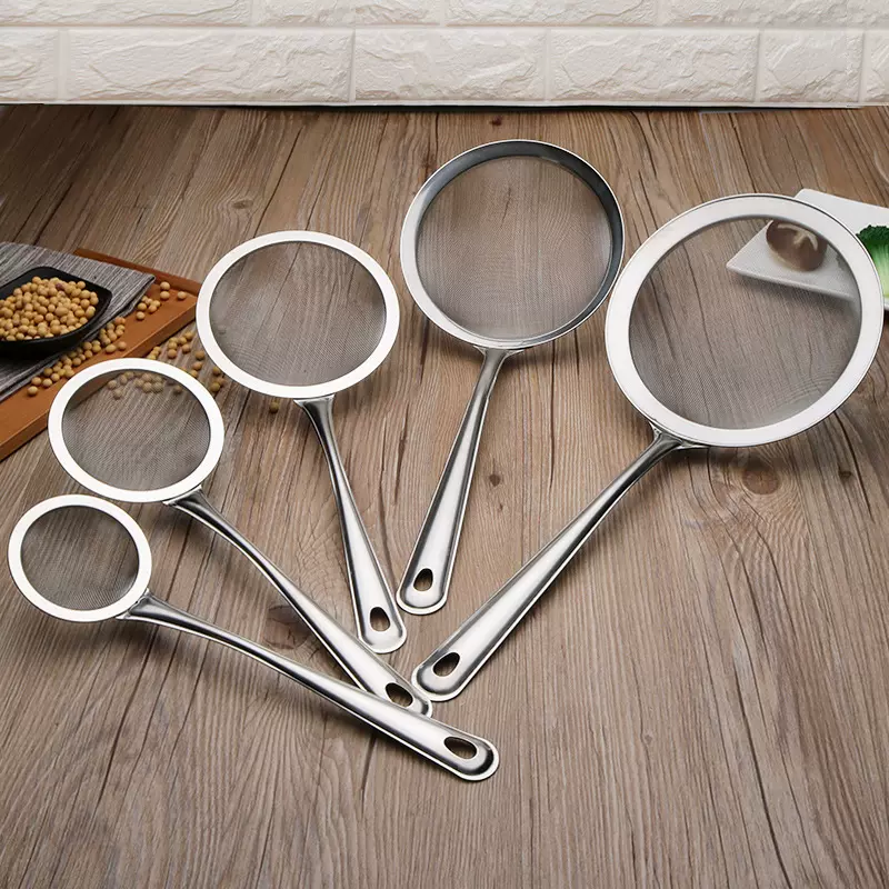 不锈钢网漏勺家用豆浆果汁过滤网油格漏勺网筛油炸火锅勺捞面勺