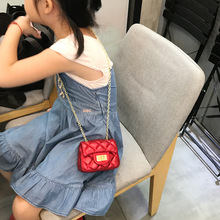 儿童包包2026款韩版百搭迷你小包可爱闪光菱格链条包包女斜挎小包