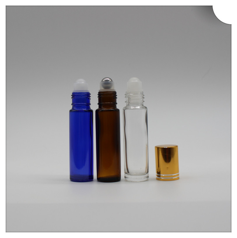 10ml棕色滚珠玻璃瓶茶色走珠化妆品瓶现货供应