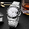 Waterproof steel belt, swiss watch, calendar, quartz watches, retro dial, men's watch, wholesale