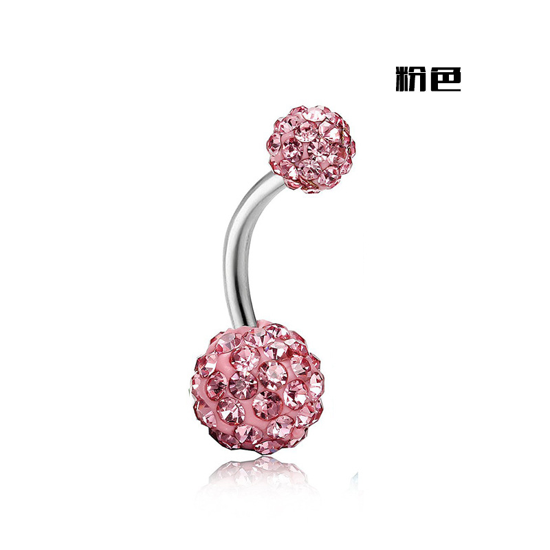 Europäisch-amerikanischer, grenzüberschreitender Wunsch: Modischer Bauchnabelpiercing-Schmuck aus Edelstahl mit Volldiamanten, elegant und hochwertig_voghion.com