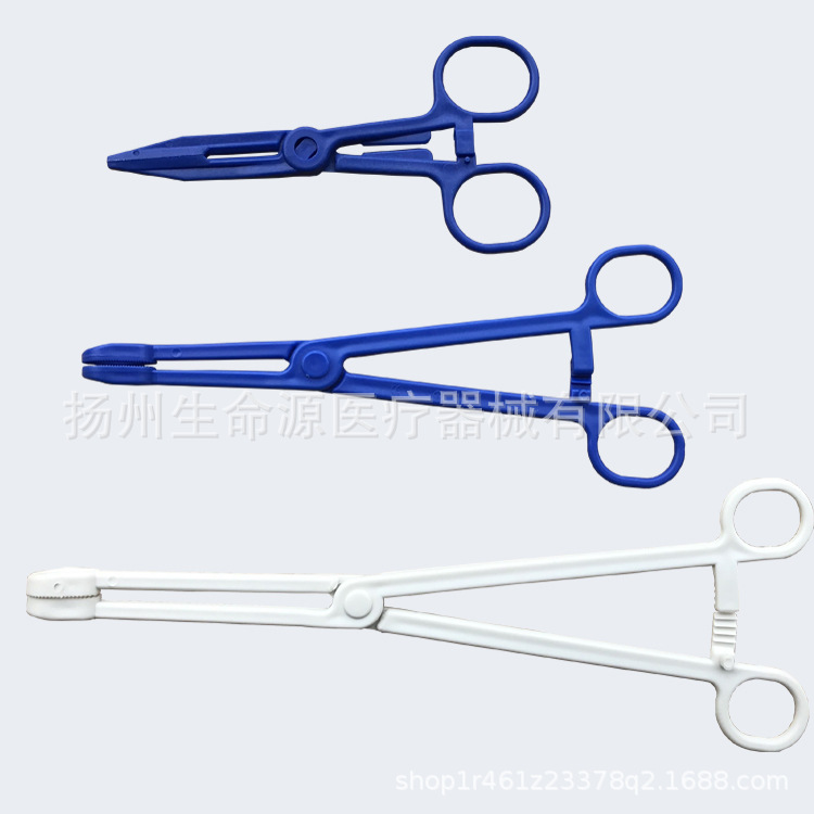 一次性使用宫颈钳卵圆钳妇科钳子超长款止血钳灭菌塑料消毒钳批发