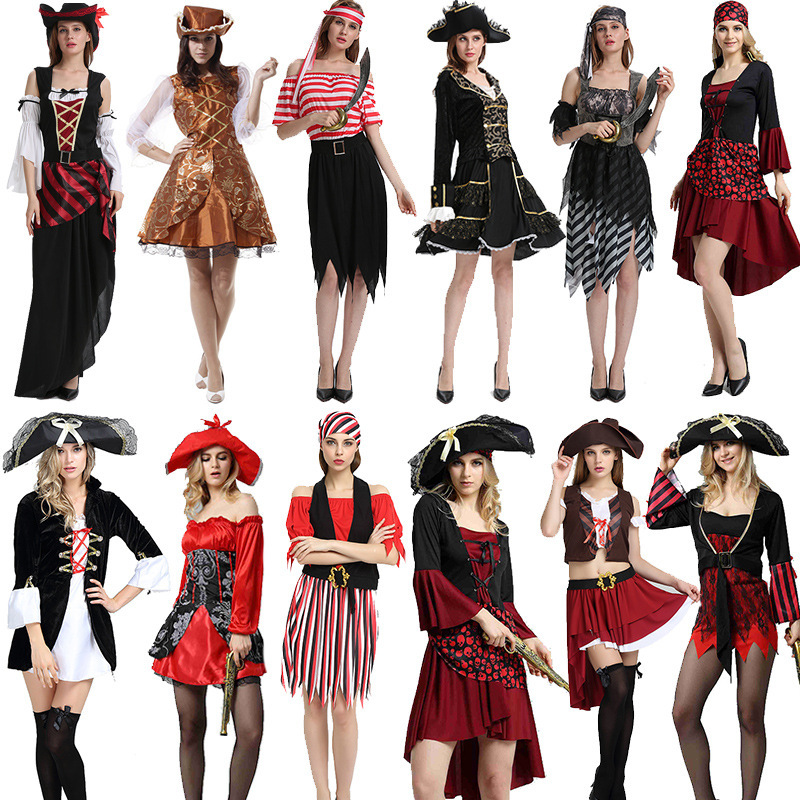 cosplay Halloween Adult Dress Up Costume Performance Costume Pirate Personality Costume Adult Pirates of the Caribbean Costume