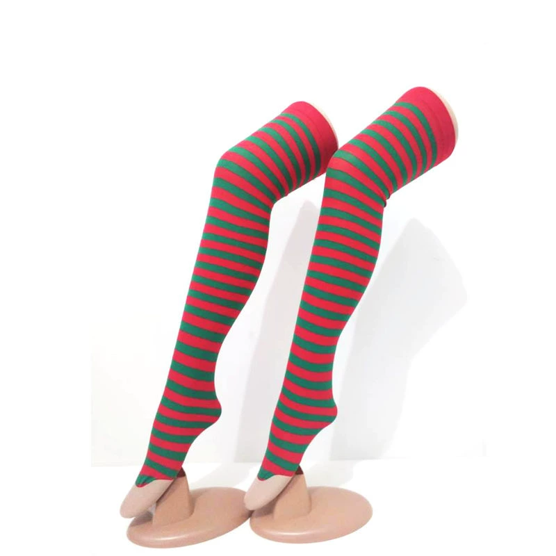 13, рождественские носки, длинные полосатые игровые носки, рождественские длинные носки, игровые женские носки для косплея
