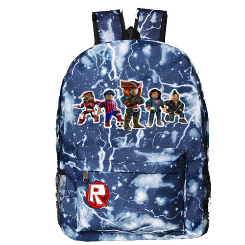 Cross-border Amazon Roblox backpack new game accessories double shoulder bag student starry sky double shoulder bag lightning bag