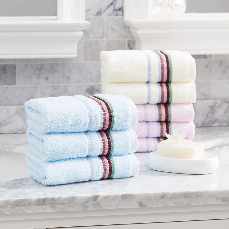 Jielia Towel Cotton Soft Absorbent Plain Color Cotton Towel Embroidered logo Jielia 6638