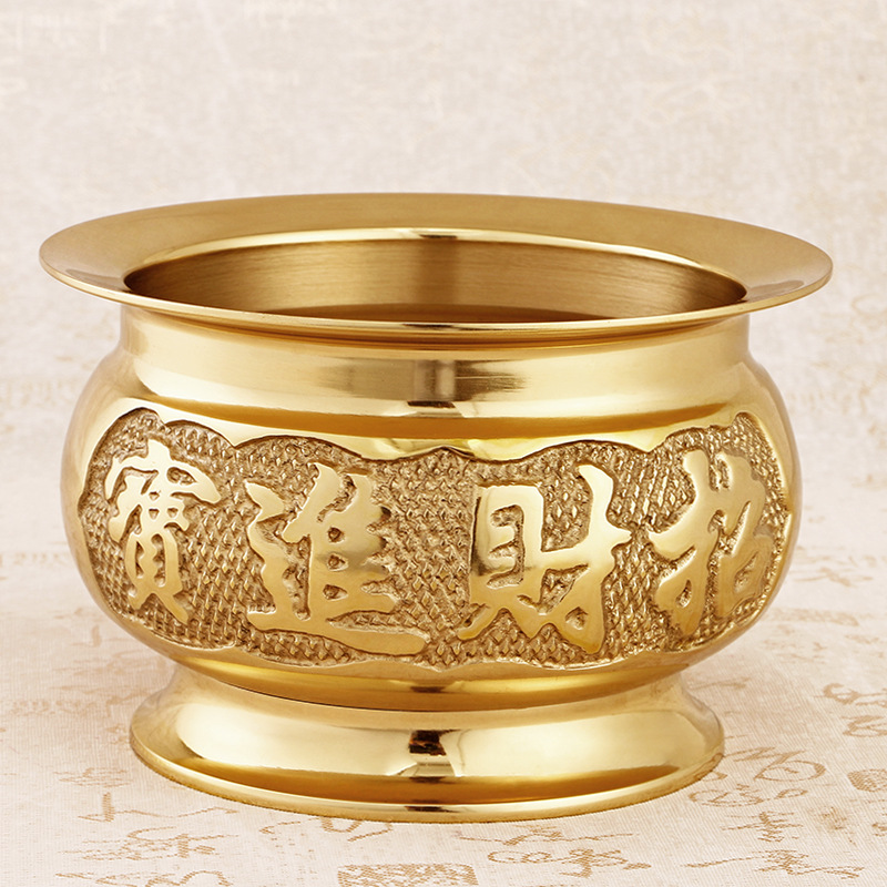Factory Direct Supply Home Goods Full Copper Border Incense Burner Wholesale Brass Ornament Standing Incense Burner Full Copper Border Incense Burner