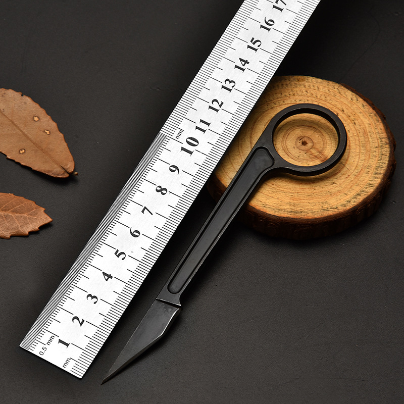 厂家批发小直刀 高硬度割纸刀K鞘开信刀户外防身锋利工具刀