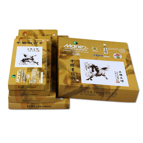Marley Chinese painting pigments meticulous freehand landscape painting mineral pigment set 12 18 24 36 colors boxed
