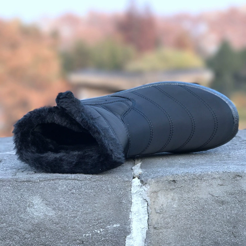 Indoor Non-Slip Boots with Zipper, Mid-Length Fur-Lined Winter Slippers, Multi-Color & Size Options