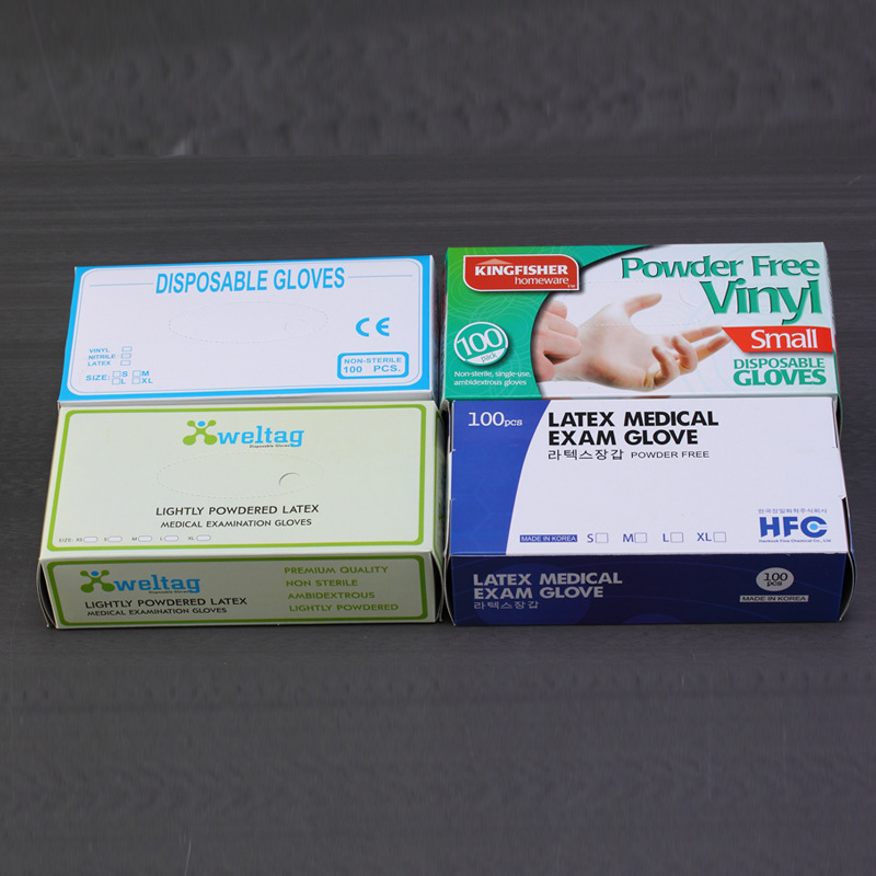 厂家散装批发一次性240mm优质无粉有粉盒装袋装乳胶检查手套