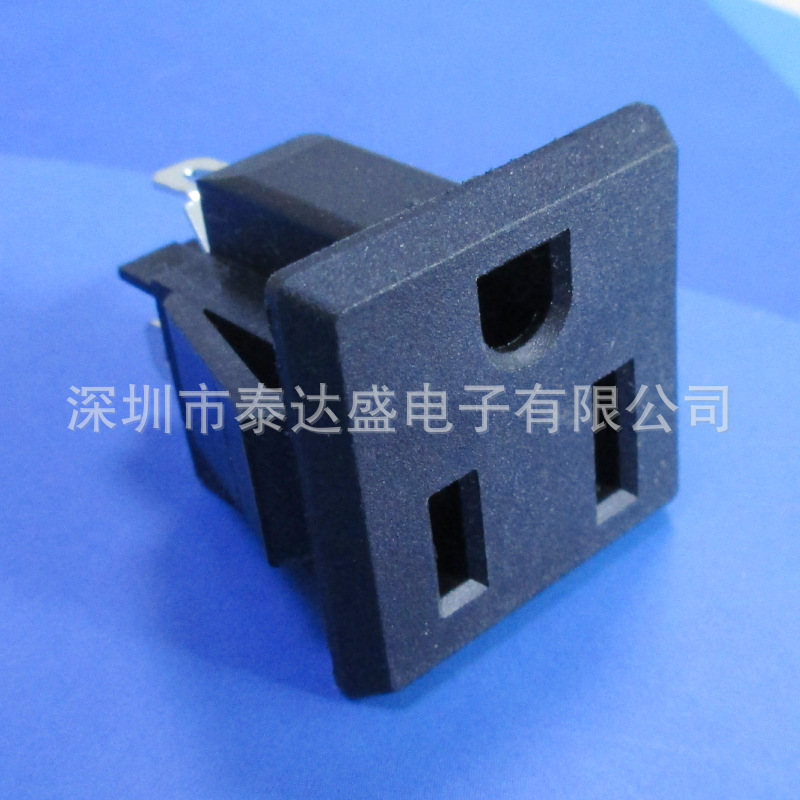 现货过美标认证三孔电源母插座27.1*27.1阻燃全铜美规插座DB-14-M