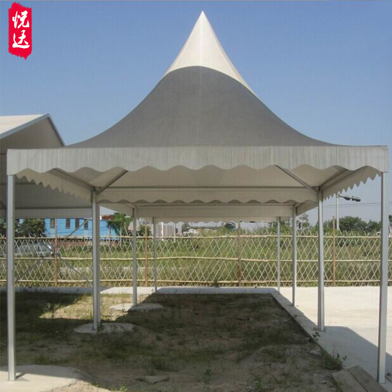 佛山厂家供应尖顶帐篷 广告夹网布篷房 户外临时婚宴展厅可制定
