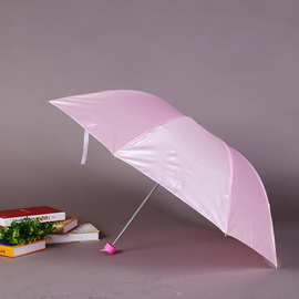 厂家批发三折倒杆银胶伞 防晒遮阳晴雨伞 珠光布花雨伞可印logo