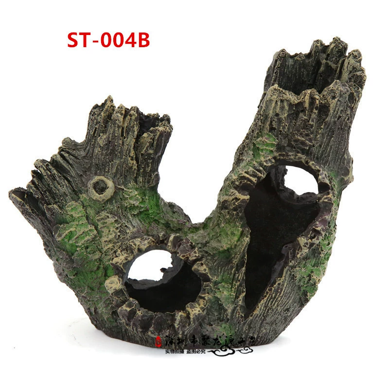Аквариумная Resin ремесло Crystal Shrimp Dodge House Breeding House Genbolt and Wooden Playing House Hatter Tree Cave