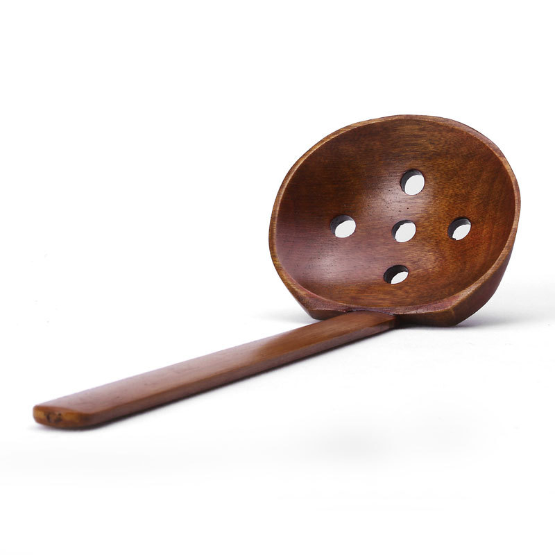 En stock al por mayor de primera clase cuchara de madera japonés y coreano palillos de madera olla caliente Changbing nanmu tortuga colador de uñas logo