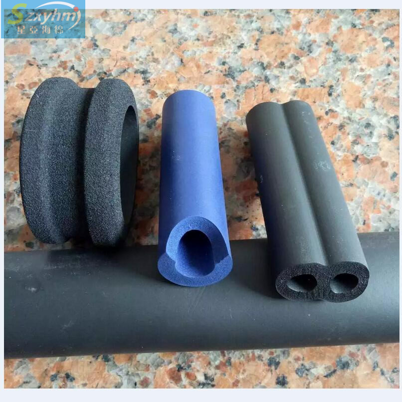 隔离双管材料亮黑色橡胶握手把套多彩印刷高密度握把套生产批发