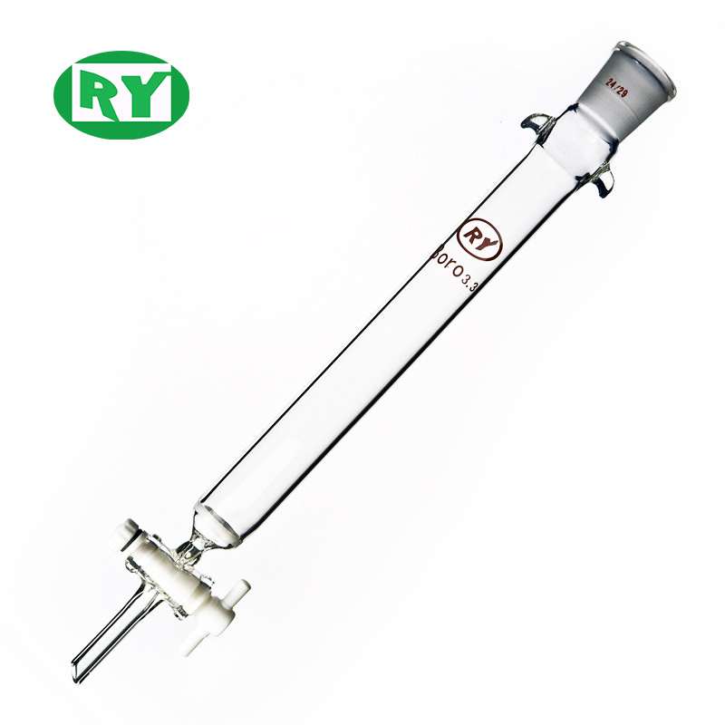 上海禾汽 实力厂家  四氟 层析柱 砂芯标口 具标口四氟砂芯层析柱