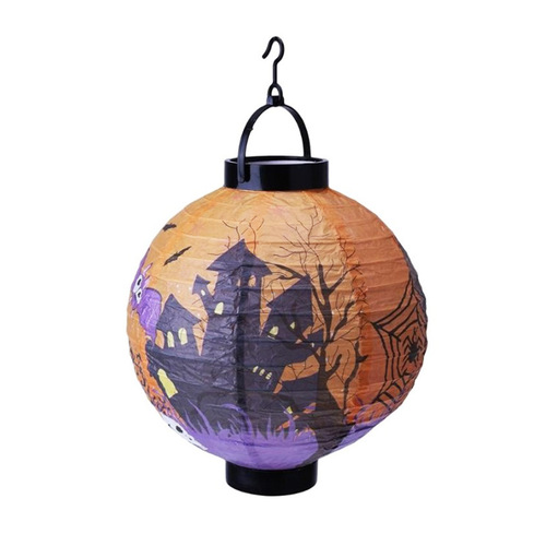 Halloween lanterns, ghost festival, haunted house venue layout props, portable lanterns, hanging luminous pumpkin paper lantern pendants