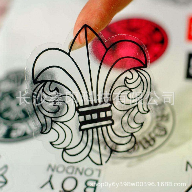 湖南彩印厂 透明标签 BOPP不干胶印刷 彩色商品LOGO标 双透防水标