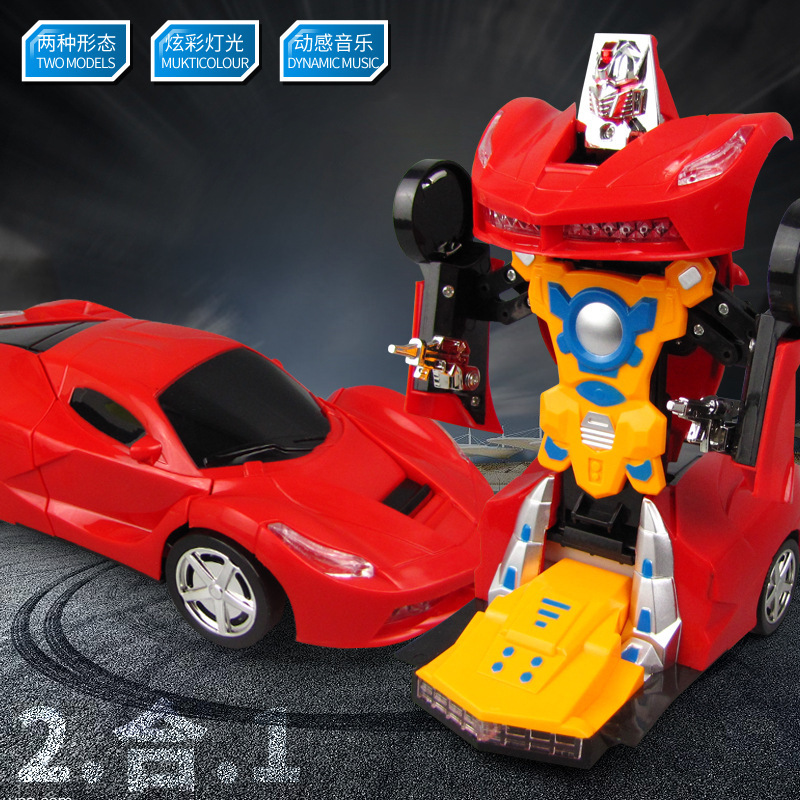 Auto Robot Eléctrico Deformable de Plástico con Deformación Automática Luz y Música image 2