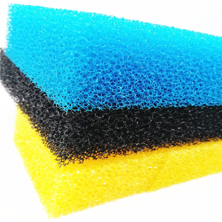 Обработка и изготовление на заказ перфорированной пылезащитной фильтрующей губки, взрывозащищенной губки, фильтрующего хлопка с крупными порами, огнестойкой и огнестойкой губчатой ​​фильтрующей губки.