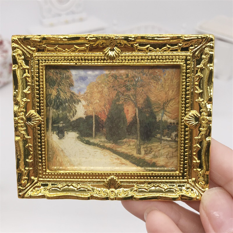 1:12 doll house dollhouse Mini accessories hand mural model wall decoration painting pocket ornaments