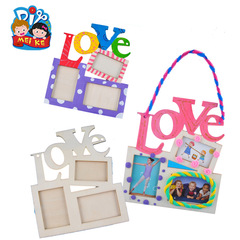 Mother's Day handmade diyLOVE photo frame for children coloring creative pendant photo frame making materials wholesale to send to mom