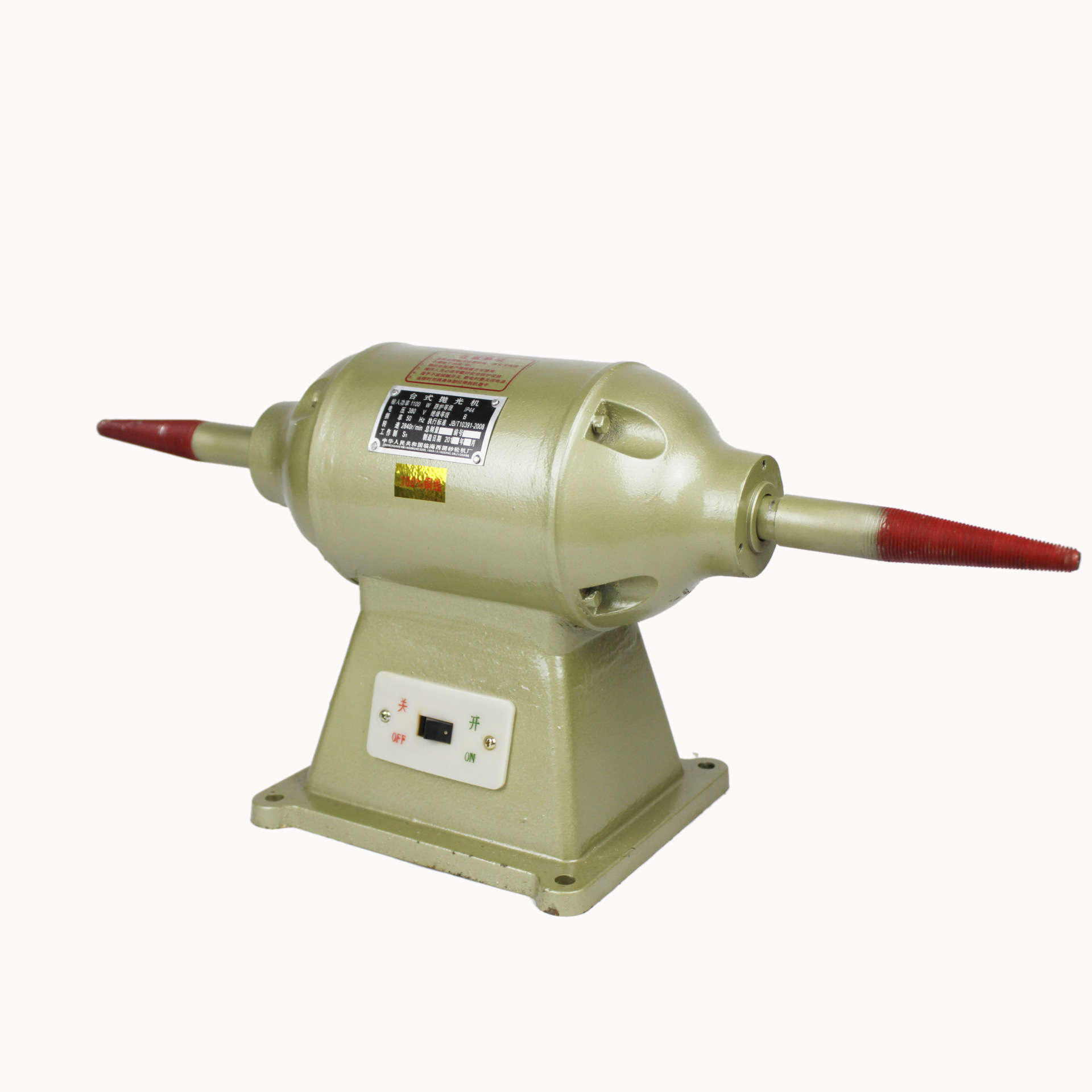 布轮台式工业级电动抛光机砂带机磨光机镜面抛光机双头纤维抛光机