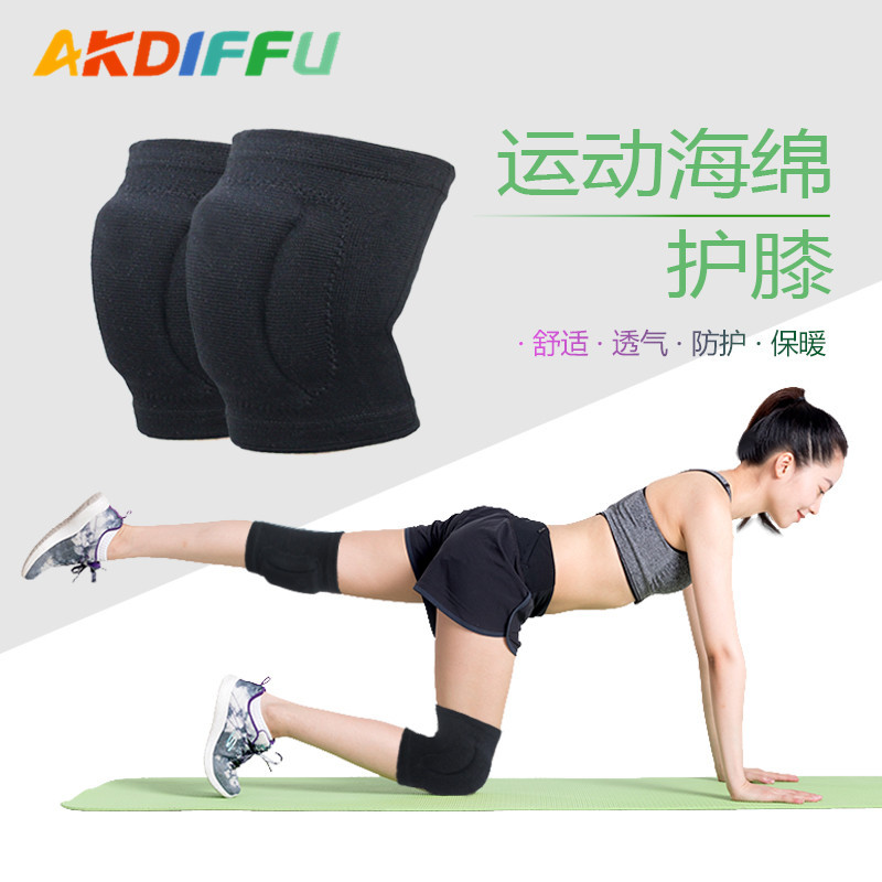 Rodillera deportiva engrosada EVA esponja rodillera pie voleibol nylon rodillera danza rodilla niños patinaje sobre ruedas