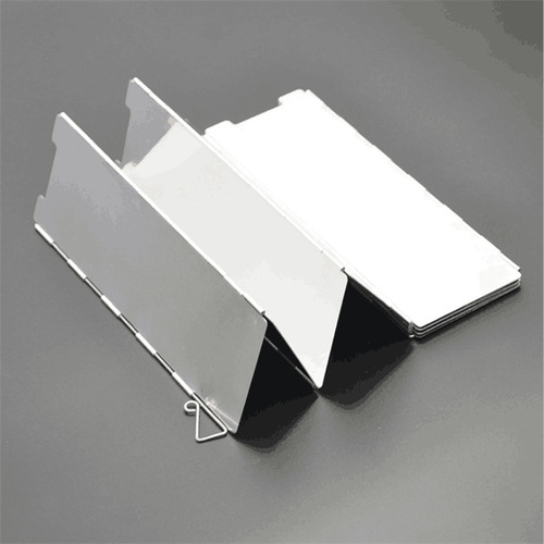 10 pieces of outdoor windshields, camping stoves, windshields, aluminum alloy foldable with latch, with cloth bag