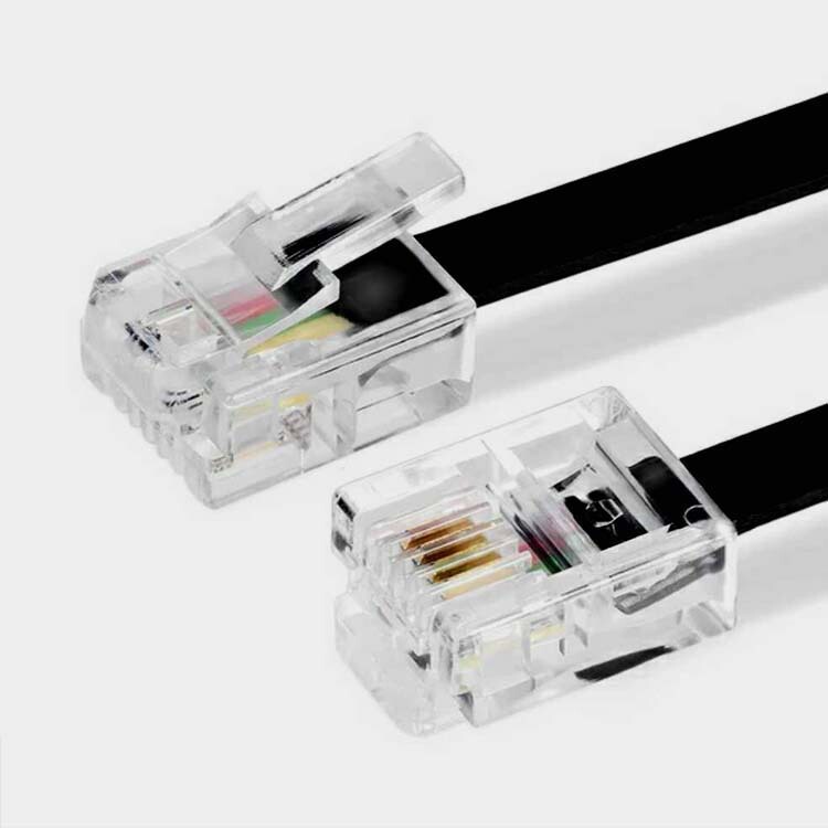Shenzhen factory self-sold 4-core telephone line environmental protection pure copper flat jumper 4-core 1 m large quantity Congyou