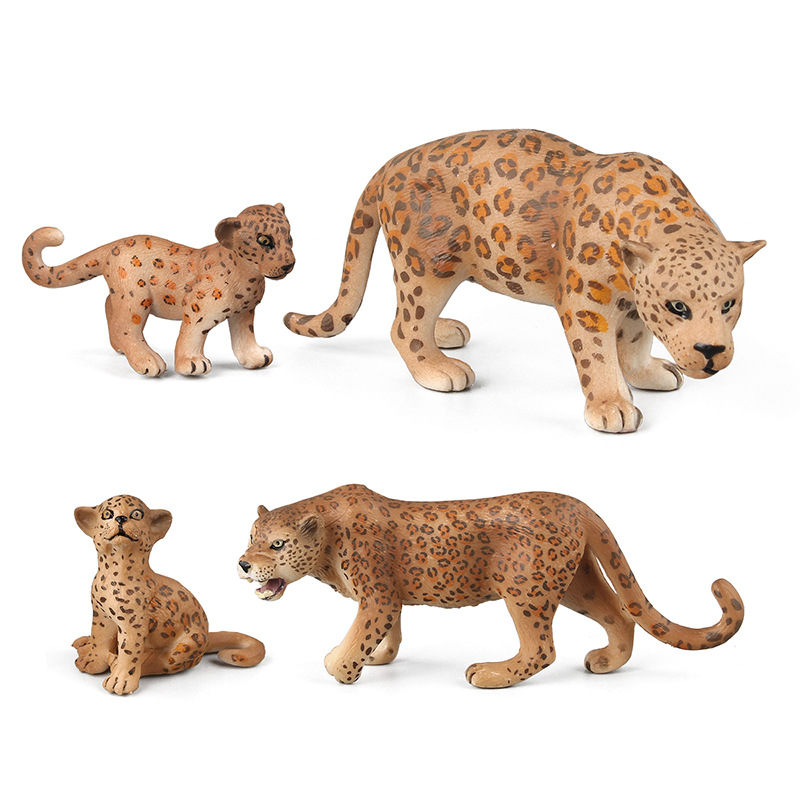 Amazon simulación modelo animal juguete Golden Leopard muñeca decoración simulación animal arena Mesa modelo escena