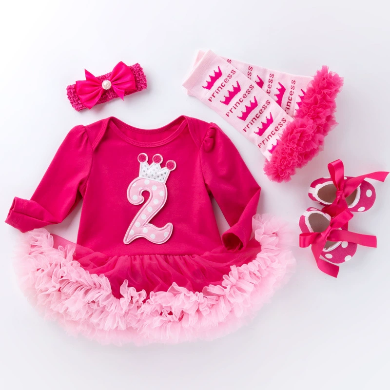 Children's long-sleeve, girl's skirt, dress, gaiters, set, for import, tulle