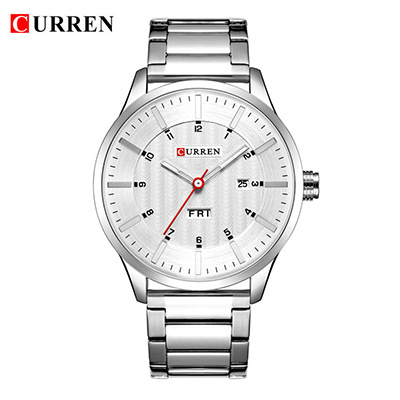 Curren Carian 8316 reloj de hombre correa de acero moda negro reloj de hombre de negocios moda simple de alta gama